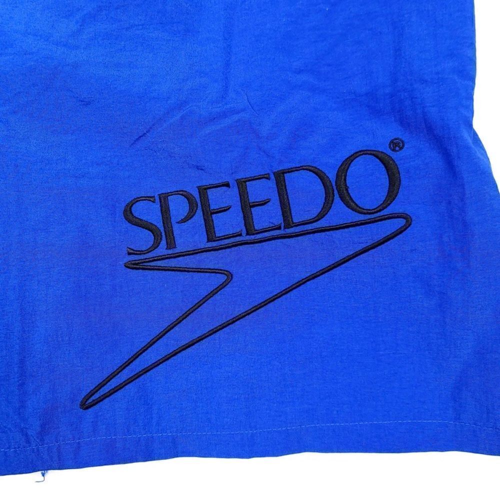 SPEEDO Vintage 90s Y2K Nylon Embroidered Board Shorts in Bright Blue Mens XL - Picture 3 of 6